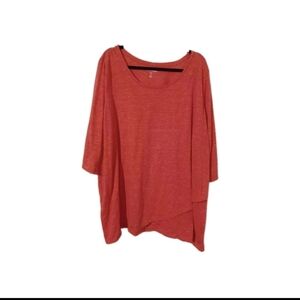 Woman Within Coral Tunic Top